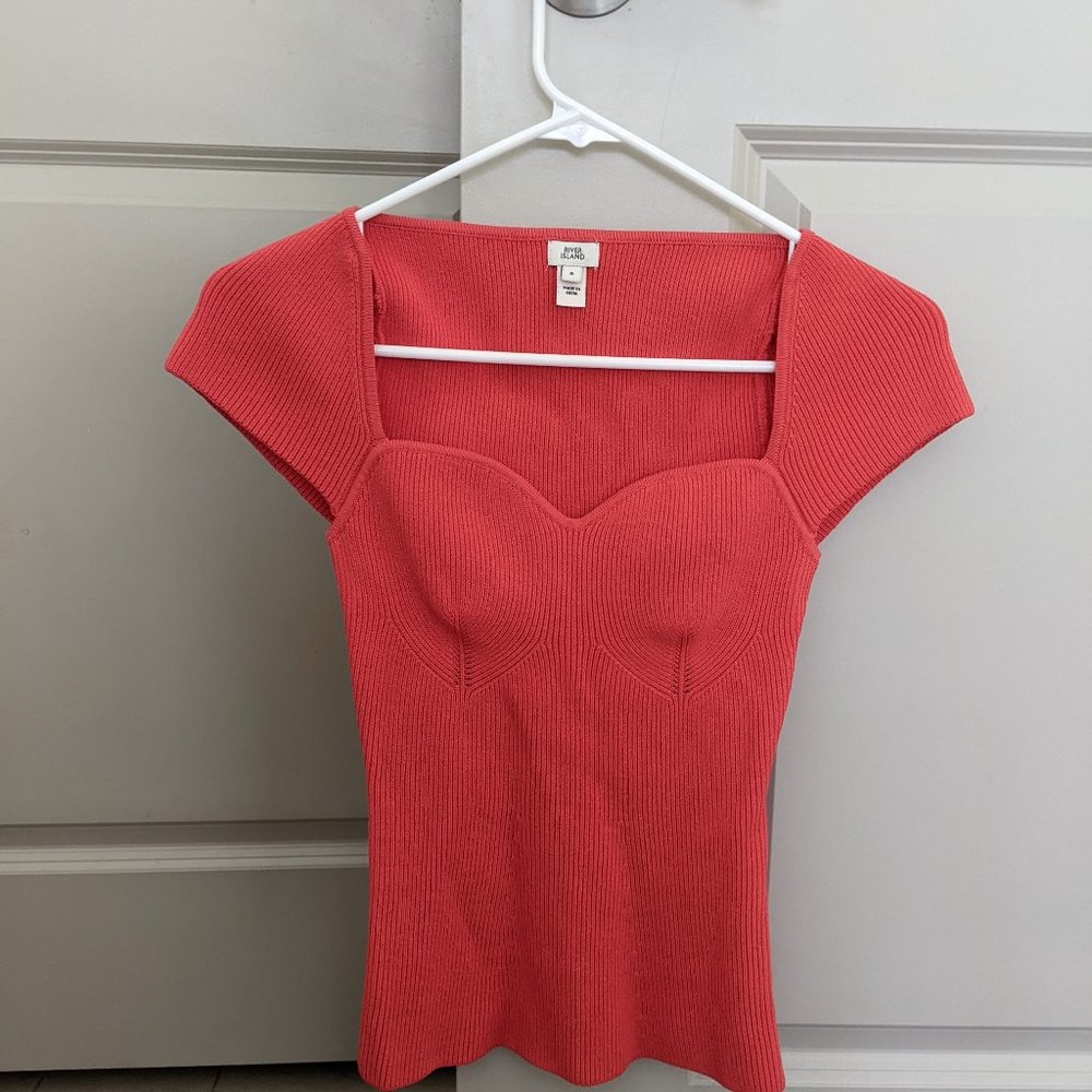 RIVER ISLAND | NEVER WORN SWEETHEART TOP SIZE 4